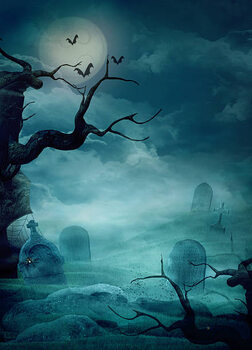 Bilde på lerret Halloween Design - Spooky Graveyard