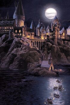 Bilde på lerret Harry Potter - Hogwarts full moon