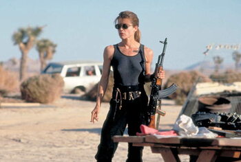 Bilde på lerret Linda Hamilton, Terminator 2