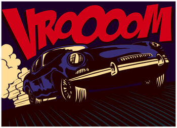 Bilde på lerret Pop art comic book style fast