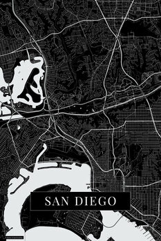 Bilde på lerret San Diego black