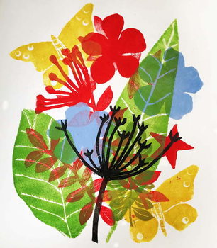 Bilde på lerret Seeded and flowers, 2019