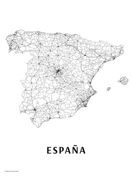 Bilde på lerret Spain black & white