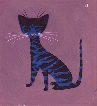 Bilde på lerret The Blue Cat, 1970s