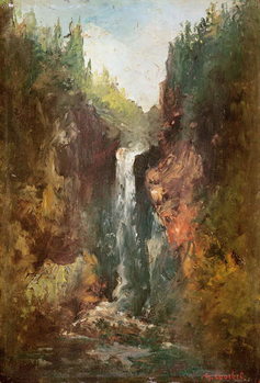 Bilde på lerret Waterfall , 1873