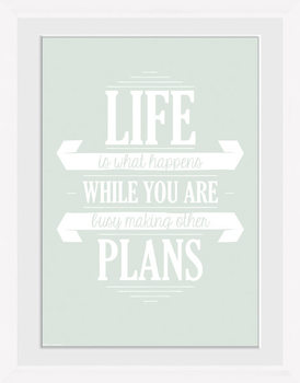 Indrammet plakat Life - Plans