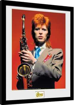 Poster incorniciato David Bowie - Saxophone