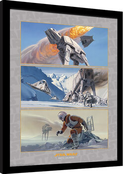 Poster incorniciato Star Wars - Battle on Hoth