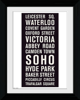 Indrammet plakat London - Locations