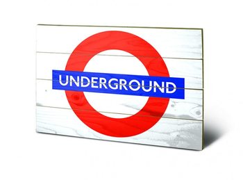 Poster su legno Londra - Underground Sign