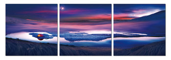 Looking into the night landscape Moderne billede