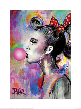 Loui Jover - Bubble Girl Художествено Изкуство