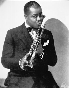 Samolepka Louis Armstrong (1900-71) c.1930