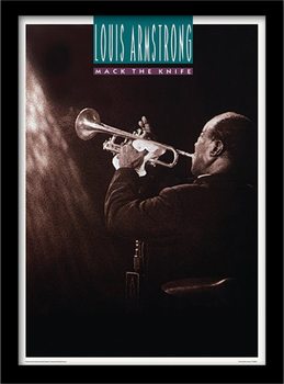 Ingelijste poster Louis Armstrong - mack the knife