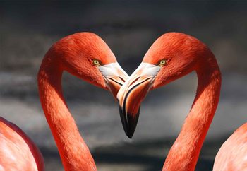 Γυάλινη τέχνη Love Flamingoes