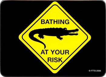 Magnet AT YOUR RISK - bathing