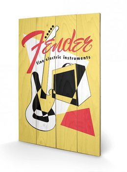 Tavla i trä Fender - Abstract