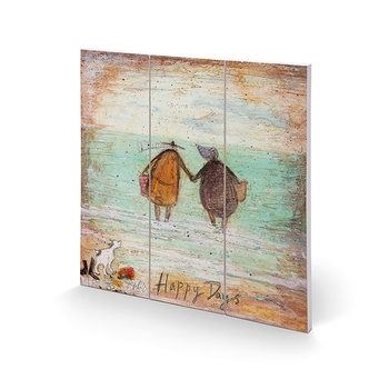 Tavla i trä Sam Toft - Happy Days