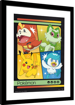 Poster enmarcado Pokemon - Scarlet & Violet Starters