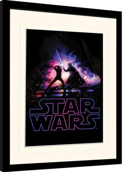 Poster enmarcado Star Wars - Battle