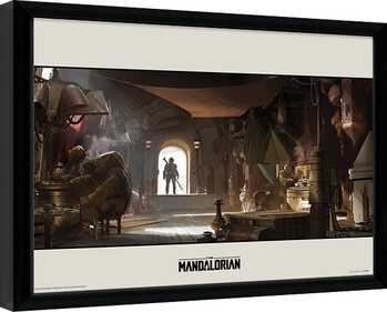 Poster enmarcado Star Wars: The Mandalorian - Entrance