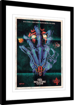 Poster enmarcado Stranger Things 4 - The Hellfire Club
