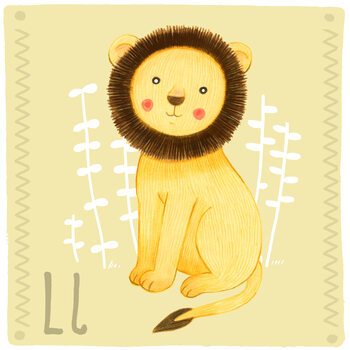Illustration Alphabet - Lion