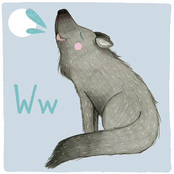 Ilustratie Alphabet - Wolf
