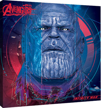 Leinwand Poster Avengers Infinity War - Thanos Cubic Head