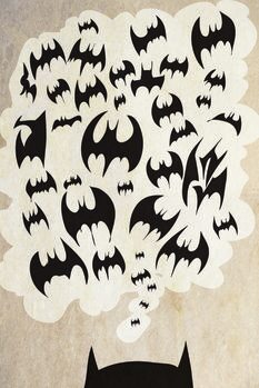 Umelecká tlač Batman overthinking