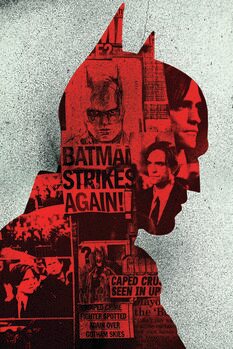 Leinwand Poster Batman strikes again