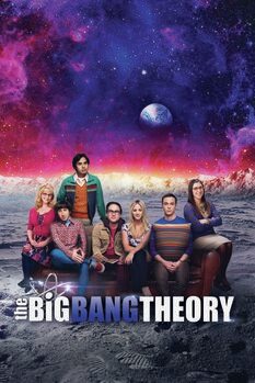 Canvastavla Big Bang Theory - På månen