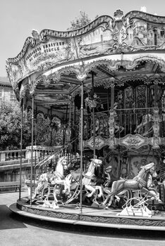 Umjetnička fotografija Black Montmartre - Paris Merry-Go-Round