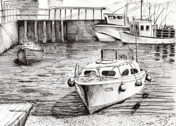 Artă imprimată Boats at Islay Scotland, 2005,
