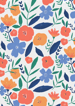 Ilustrace Bold floral repeat