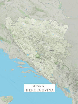 Mapa Bosnia i Hercegovina color