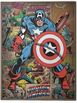 Canvastavla Captain America - Retro