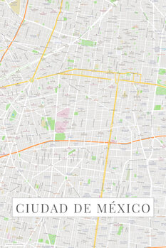 Carte Ciudad de México color
