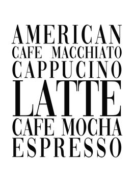 Illustration coffee list