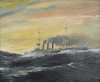 Reprodukcija umjetnosti Emden rides waves of the Indian Ocean 1914, 2011,