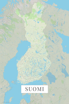 Mapa Finland color