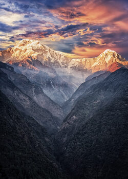 Umetniška fotografija Himalayas Sunset