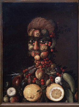 Artă imprimată Human figure made of fruits and vegetables