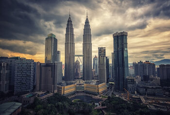 Umělecká fotografie Kuala Lumpur Sunset