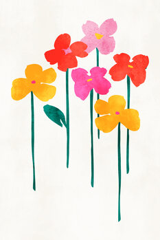 Illustrasjon Little Happy Flowers