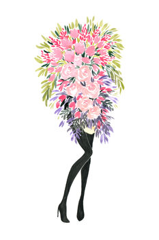 Ilustrace Miss bouquet 2