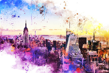 Leinwand Poster NYC Watercolor 031