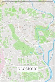Mapa Olomouc color