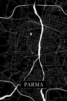 Kaart Parma black
