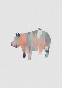 Illustrasjon Pastel Hippo